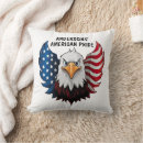 Buscar bandera y águila cojines Pájaro