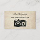 Buscar cámara del vintage tarjetas de visita Elegante