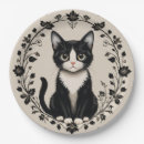 Buscar ilustracion felino papel platos Adorable