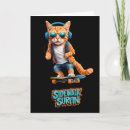 Buscar skateboard tarjetas Gatito