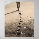 Buscar huellas en la arena posters Playa