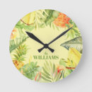 Buscar fruta tropical relojes de pared Acuarela
