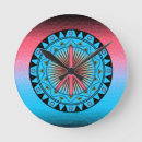 Buscar hippie relojes de pared Signo de la paz