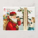 Buscar vintage santa postales Antiguo