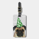 Buscar pug etiquetas para maletas Hojas de flores