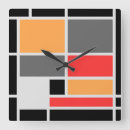 Buscar rectangulares relojes de pared Naranja