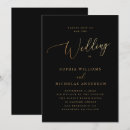 Buscar negro del oro boda invitaciones Parejas