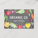 Buscar verduras orgánicas tarjetas de visita Orgánico
