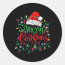 Buscar matanza redondas pegatinas Gracioso santa claus