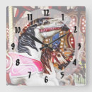 Buscar carnaval relojes de pared Rojo
