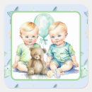 Buscar twin baby pegatinas Ducha de bebé gemela