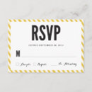 Buscar rayado amarillo tarjetas rsvp Elegante