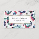 Buscar flores abstractas tarjetas de visita Único