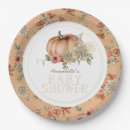 Buscar naranja y blanco papel platos Para ella