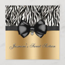 Buscar estampado de zebra invitaciones Dieciséis