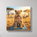 Buscar leones lienzos Leona