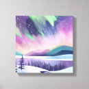 Buscar aurora boreal lienzos Acuarela
