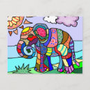 Buscar elefante colorido postales Elefantes
