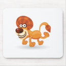 Buscar león lindo alfombrillas de raton Dibujo animado