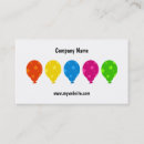 Buscar globos coloridos tarjetas de visita Celebración