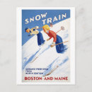 Buscar tren en la nieve postales Vintage