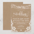 Buscar del cordón boda invitaciones Kraft