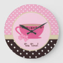 Buscar taza té de relojes de pared Lindo