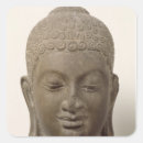 Buscar uno buda cuadradas pegatinas Meditación