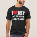 Buscar amo a mi novio italiano camisetas Corazón