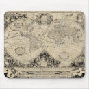 Buscar mapa del mundo vintage alfombrillas de raton Viaje