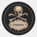 Buscar cráneo y bandera pirata pegatinas Vintage