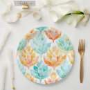 Buscar flores abstractas papel platos Para ellos