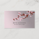 Buscar flor japonesa tarjetas de visita Rosa