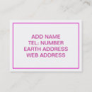 Buscar rosa y blanco tarjetas de visita General y unisex