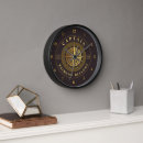 Buscar granate relojes de pared Oro
