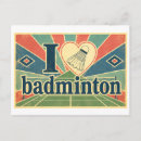 Buscar bádminton postales Volante