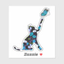 Buscar gato y flores pegatinas Gato en el jardín