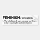 Buscar feminismo pegatinas parachoque Igualdad de derechos