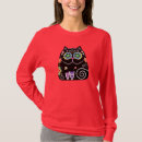 Buscar dia de los muertos mujer camisetas Gato