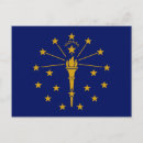 Buscar bandera del estado de indiana postales Patriótico