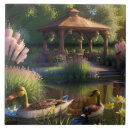 Buscar patos azulejos Estanque