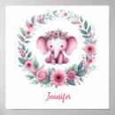 Buscar elefante floral posters Para niños