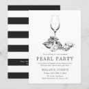 Buscar perlas negras invitaciones Negro y blanco
