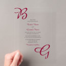 Buscar granate invitaciones Monograma