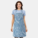 Buscar paisley delantales Azul