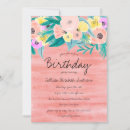 Buscar coral floral invitaciones Contemporáneo