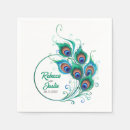 Buscar pavo real elegante servilletas Verde