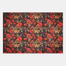 Buscar flores antiguas papel de regalo Vintage