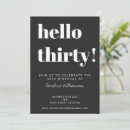 Buscar 30th birthday invitaciones Moderna