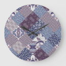 Buscar patchwork relojes de pared Textil